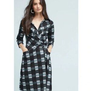 SSUNG for Anthropologie Wrap Dress, Sz 8